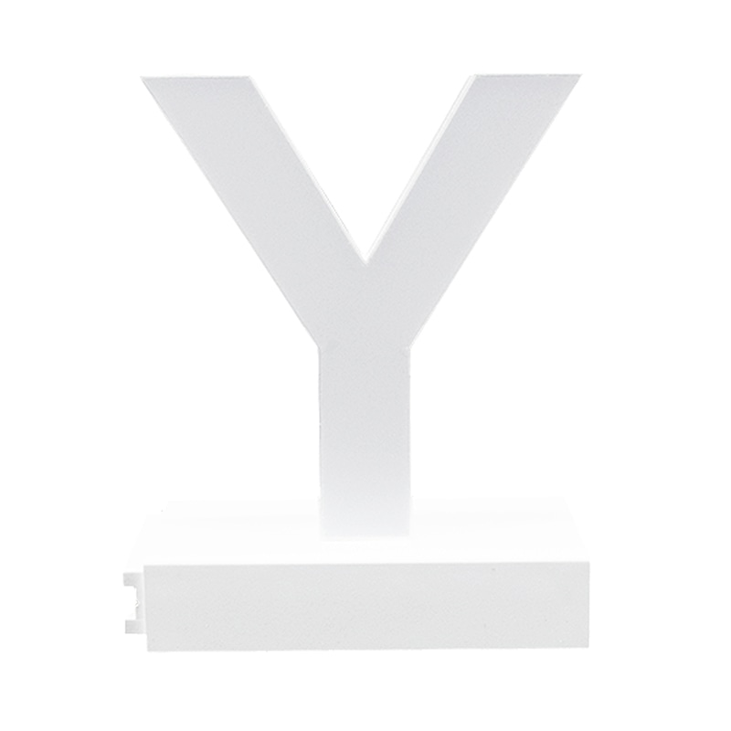 アクリサンデー LEDチャンネル文字 abcMIX マグネット式 H120mm 大文字 Y 1個(ご注文単位1個)【直送品】