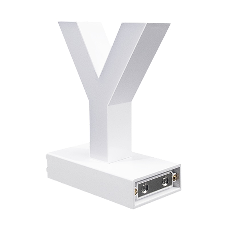 アクリサンデー LEDチャンネル文字 abcMIX マグネット式 H120mm 大文字 Y 1個(ご注文単位1個)【直送品】
