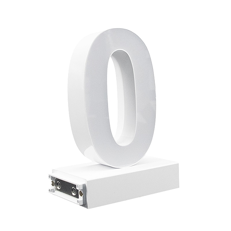 アクリサンデー LEDチャンネル文字 abcMIX マグネット式 H120mm 数字 0 1個(ご注文単位1個)【直送品】