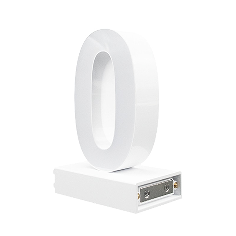 アクリサンデー LEDチャンネル文字 abcMIX マグネット式 H120mm 数字 0 1個(ご注文単位1個)【直送品】