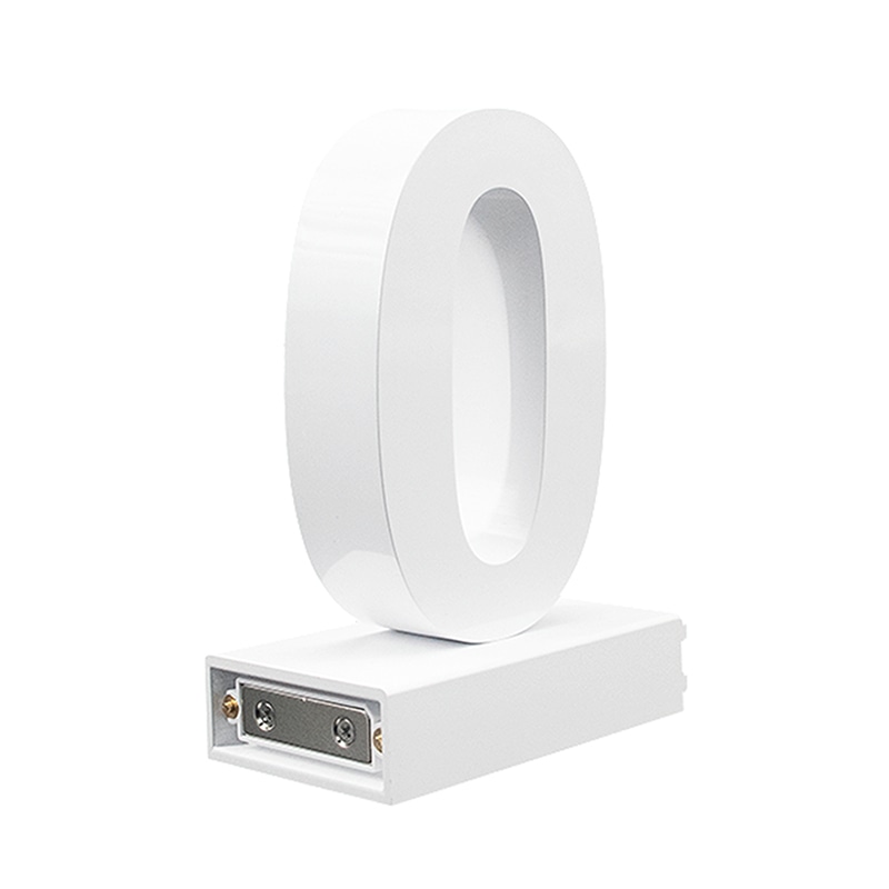 アクリサンデー LEDチャンネル文字 abcMIX マグネット式 H120mm 数字 0 1個(ご注文単位1個)【直送品】