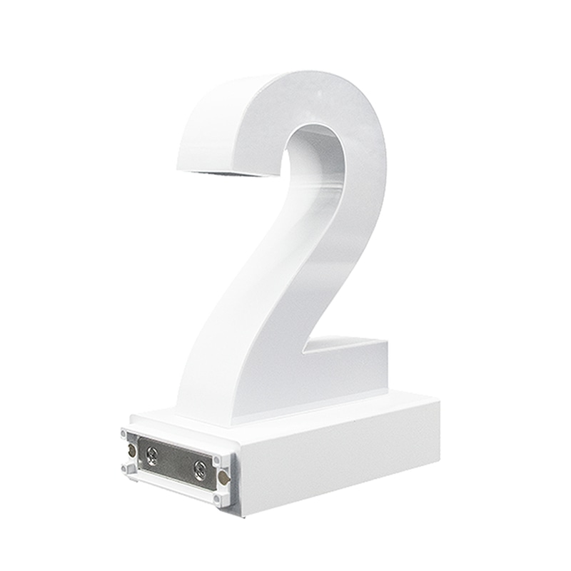 アクリサンデー LEDチャンネル文字 abcMIX マグネット式 H120mm 数字 2 1個(ご注文単位1個)【直送品】