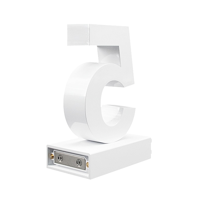 アクリサンデー LEDチャンネル文字 abcMIX マグネット式 H120mm 数字 5 1個(ご注文単位1個)【直送品】