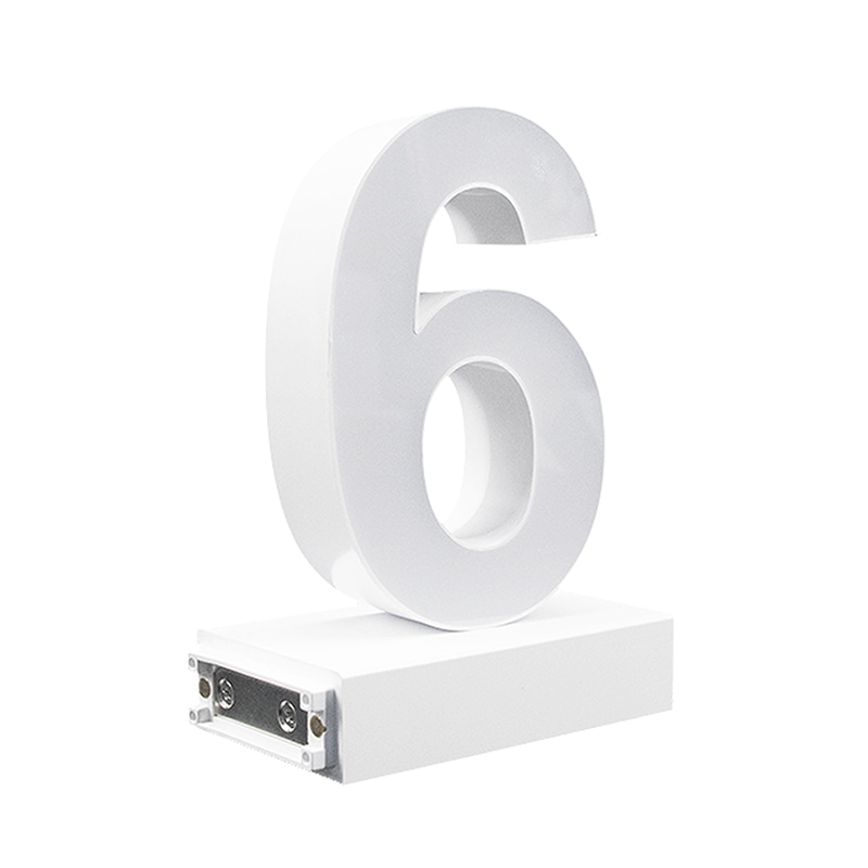 アクリサンデー LEDチャンネル文字 abcMIX マグネット式 H120mm 数字 6 1個(ご注文単位1個)【直送品】