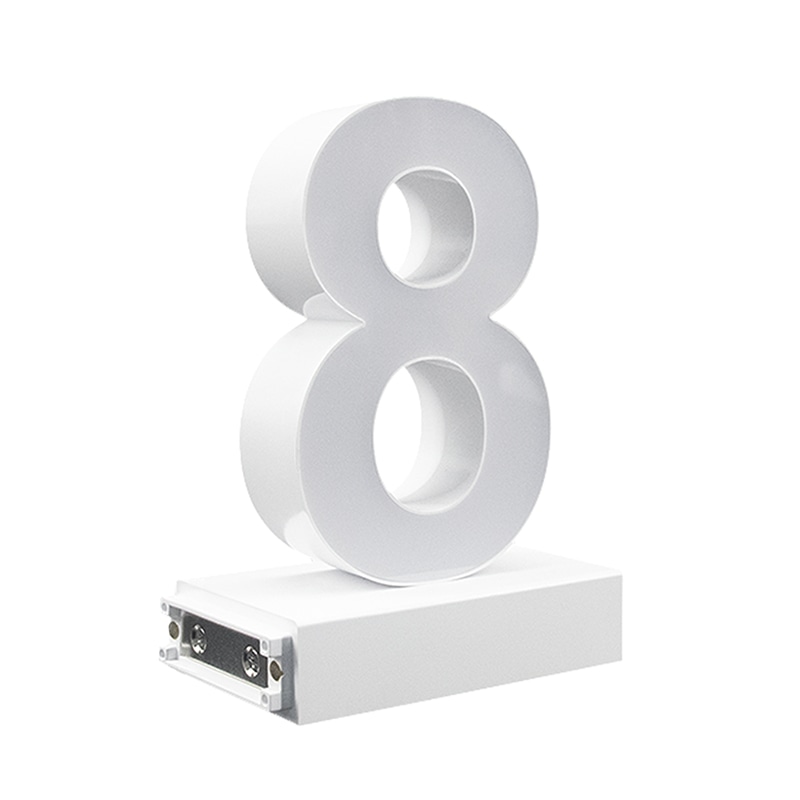 アクリサンデー LEDチャンネル文字 abcMIX マグネット式 H120mm 数字 8 1個(ご注文単位1個)【直送品】