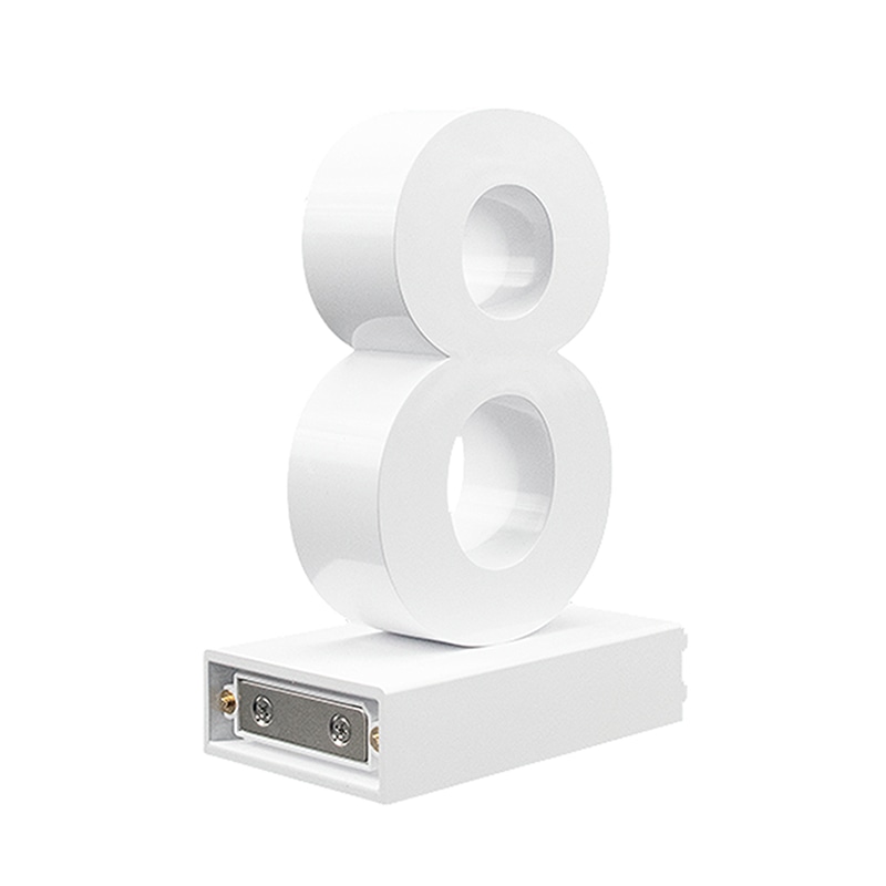 アクリサンデー LEDチャンネル文字 abcMIX マグネット式 H120mm 数字 8 1個(ご注文単位1個)【直送品】