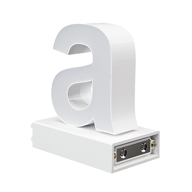 アクリサンデー LEDチャンネル文字 abcMIX マグネット式 H120mm 小文字 a 1個(ご注文単位1個)【直送品】