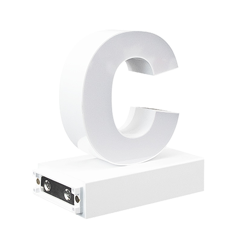 アクリサンデー LEDチャンネル文字 abcMIX マグネット式 H120mm 小文字 c 1個(ご注文単位1個)【直送品】