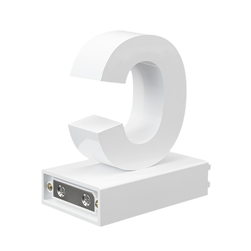 アクリサンデー LEDチャンネル文字 abcMIX マグネット式 H120mm 小文字 c 1個(ご注文単位1個)【直送品】