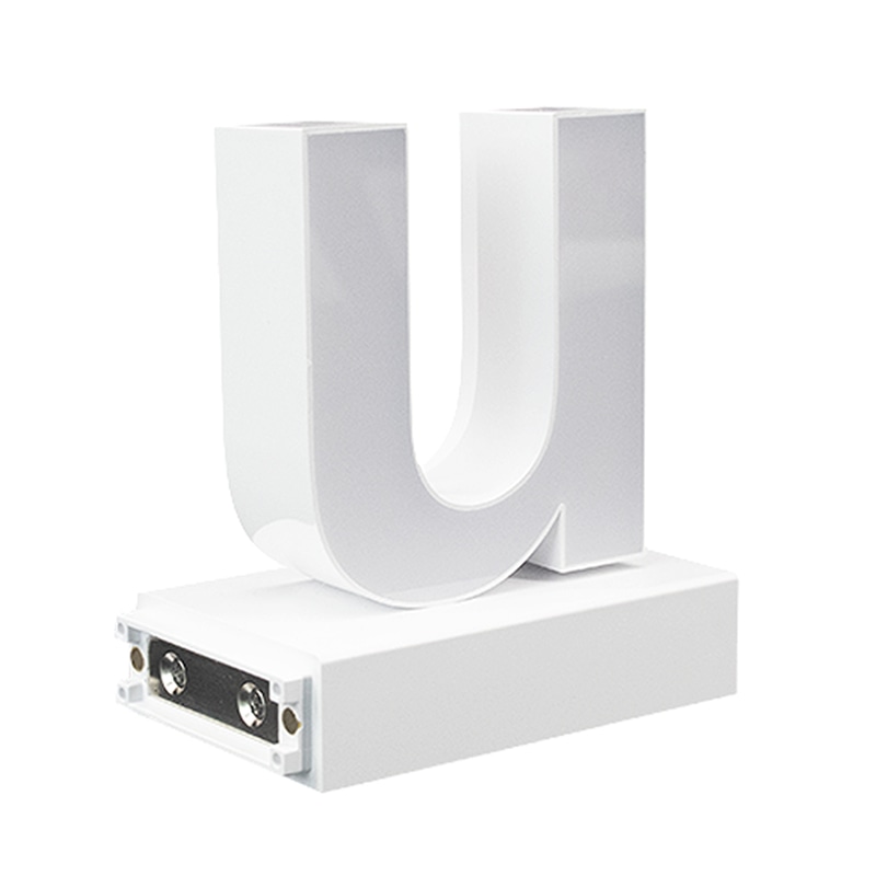 アクリサンデー LEDチャンネル文字 abcMIX マグネット式 H120mm 小文字 u 1個(ご注文単位1個)【直送品】