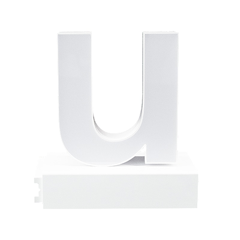 アクリサンデー LEDチャンネル文字 abcMIX マグネット式 H120mm 小文字 u 1個(ご注文単位1個)【直送品】