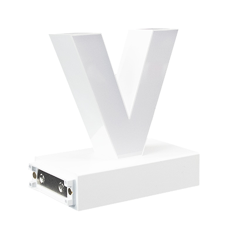 アクリサンデー LEDチャンネル文字 abcMIX マグネット式 H120mm 小文字 v 1個(ご注文単位1個)【直送品】