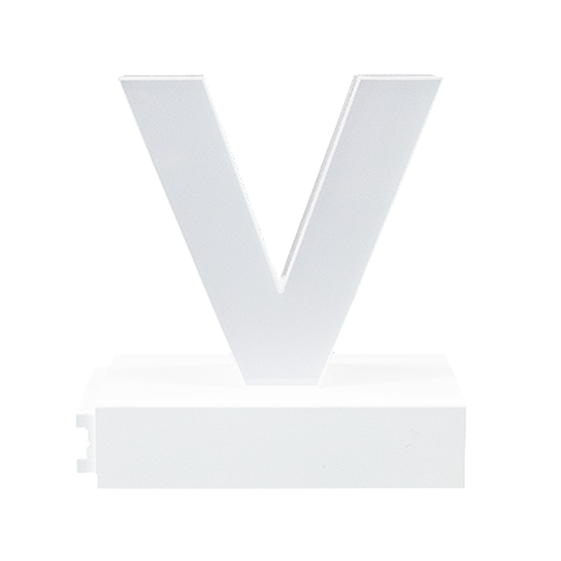 アクリサンデー LEDチャンネル文字 abcMIX マグネット式 H120mm 小文字 v 1個(ご注文単位1個)【直送品】