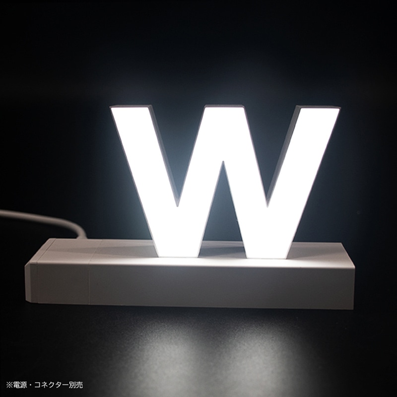 アクリサンデー LEDチャンネル文字 abcMIX マグネット式 H120mm 小文字 w 1個（ご注文単位1個）【直送品】