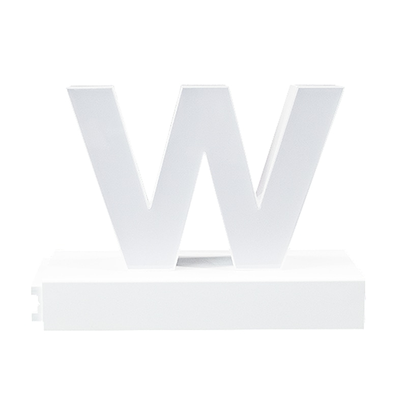 アクリサンデー LEDチャンネル文字 abcMIX マグネット式 H120mm 小文字 w 1個(ご注文単位1個)【直送品】