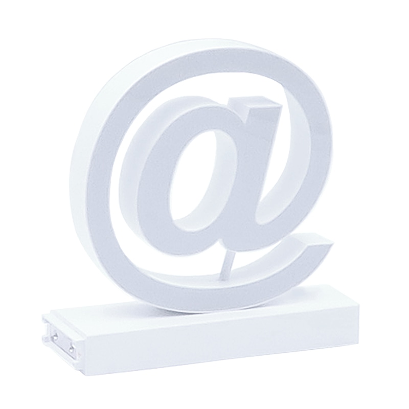 アクリサンデー LEDチャンネル文字 abcMIX マグネット式 H120mm 記号 @ アットマーク 1個(ご注文単位1個)【直送品】