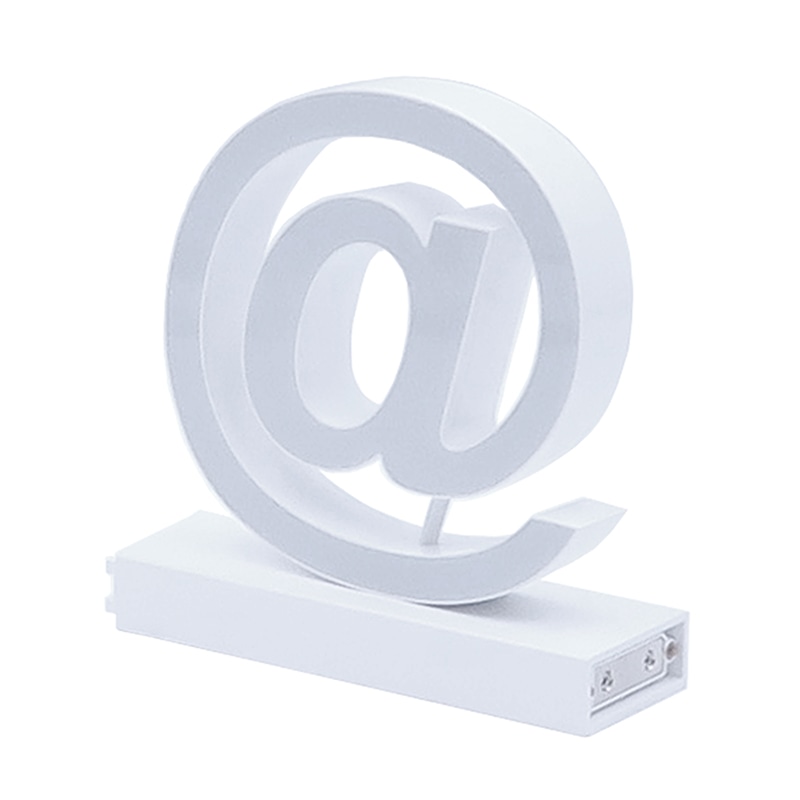 アクリサンデー LEDチャンネル文字 abcMIX マグネット式 H120mm 記号 @ アットマーク 1個(ご注文単位1個)【直送品】