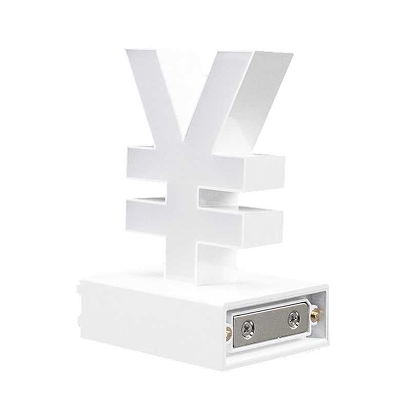 アクリサンデー LEDチャンネル文字 abcMIX マグネット式 H120mm 記号 ¥ 円マーク 1個(ご注文単位1個)【直送品】