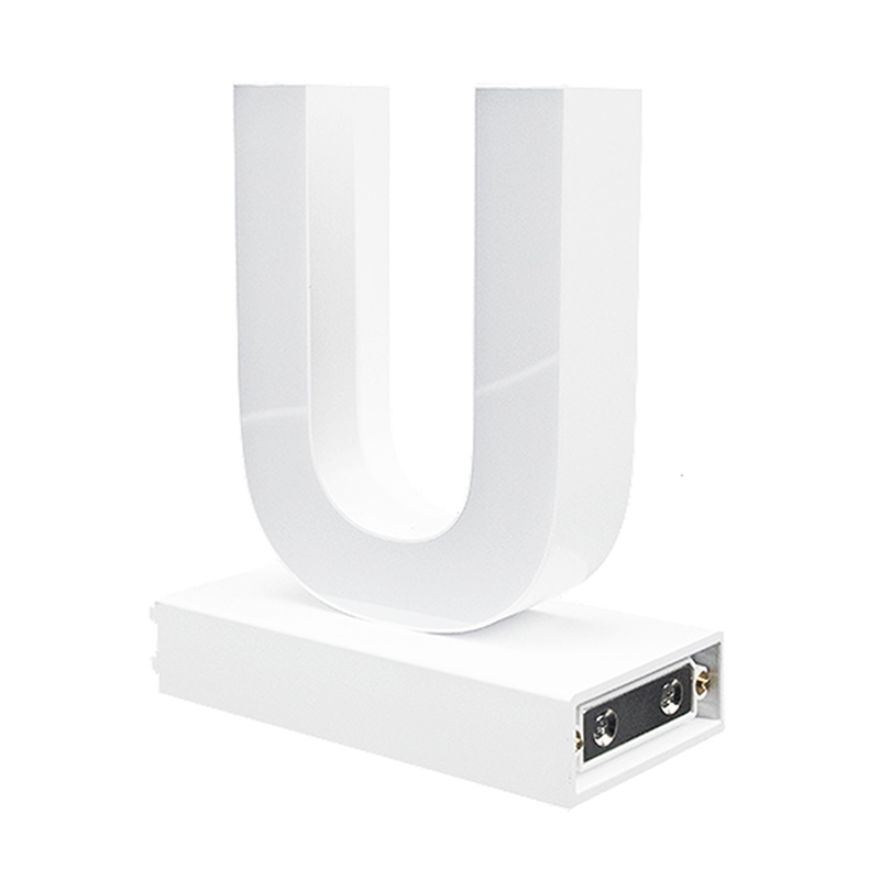 アクリサンデー LEDチャンネル文字 abcMIX マグネット式 H170mm 大文字 U 1個(ご注文単位1個)【直送品】