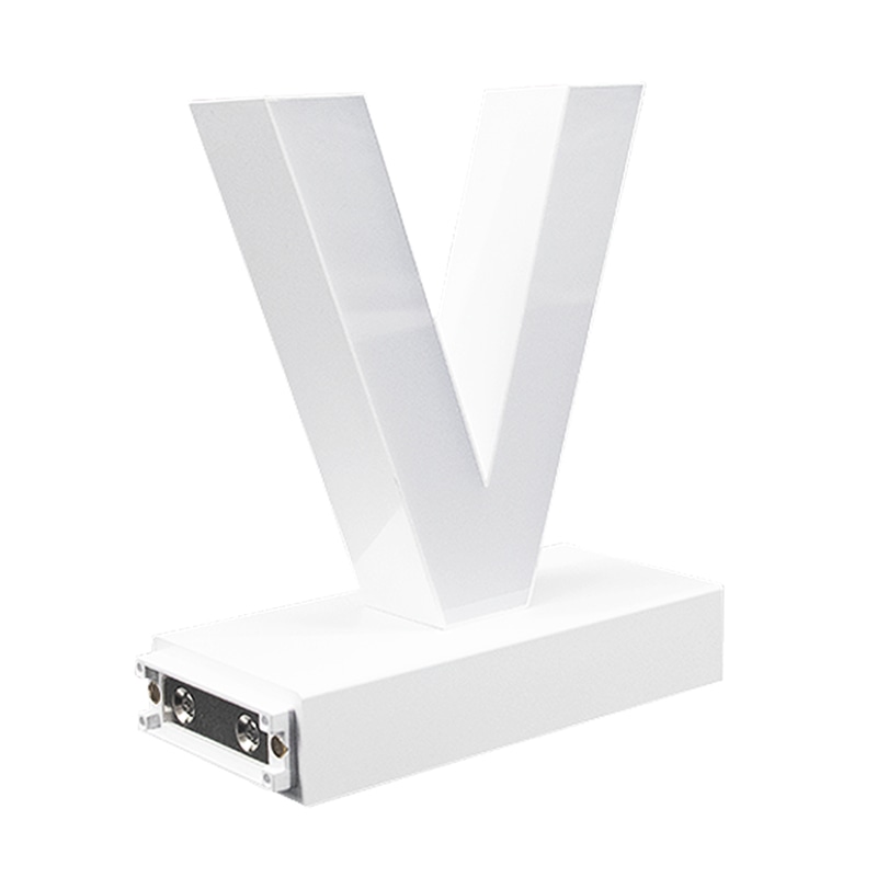 アクリサンデー LEDチャンネル文字 abcMIX マグネット式 H170mm 大文字 V 1個(ご注文単位1個)【直送品】