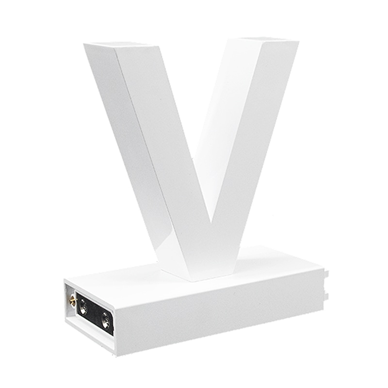 アクリサンデー LEDチャンネル文字 abcMIX マグネット式 H170mm 大文字 V 1個(ご注文単位1個)【直送品】