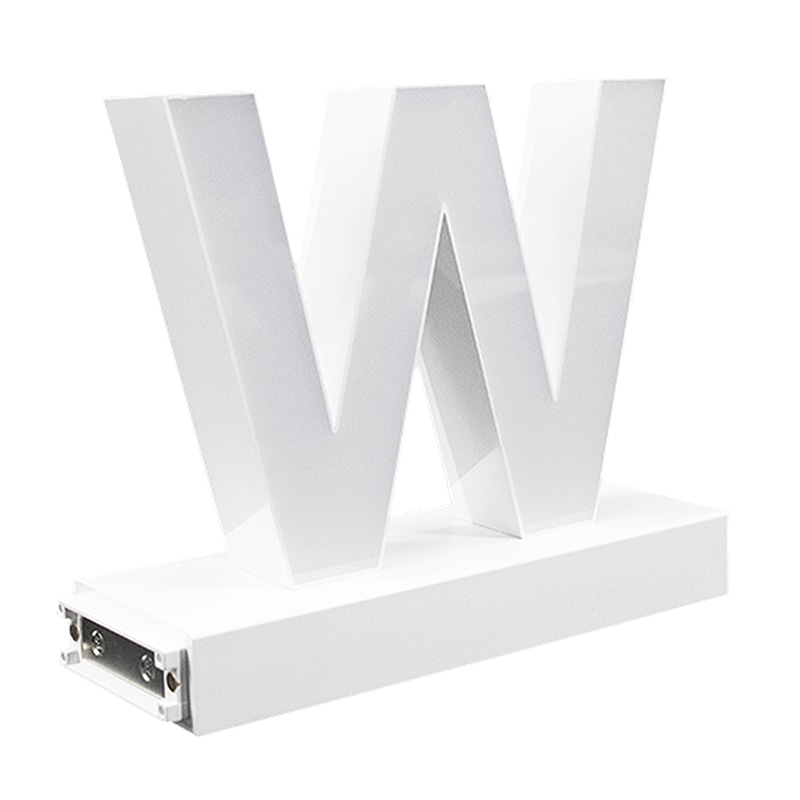 アクリサンデー LEDチャンネル文字 abcMIX マグネット式 H170mm 大文字 W 1個(ご注文単位1個)【直送品】