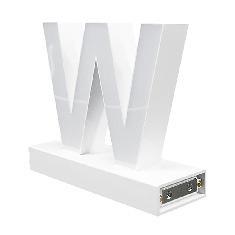 アクリサンデー LEDチャンネル文字 abcMIX マグネット式 H170mm 大文字 W 1個(ご注文単位1個)【直送品】