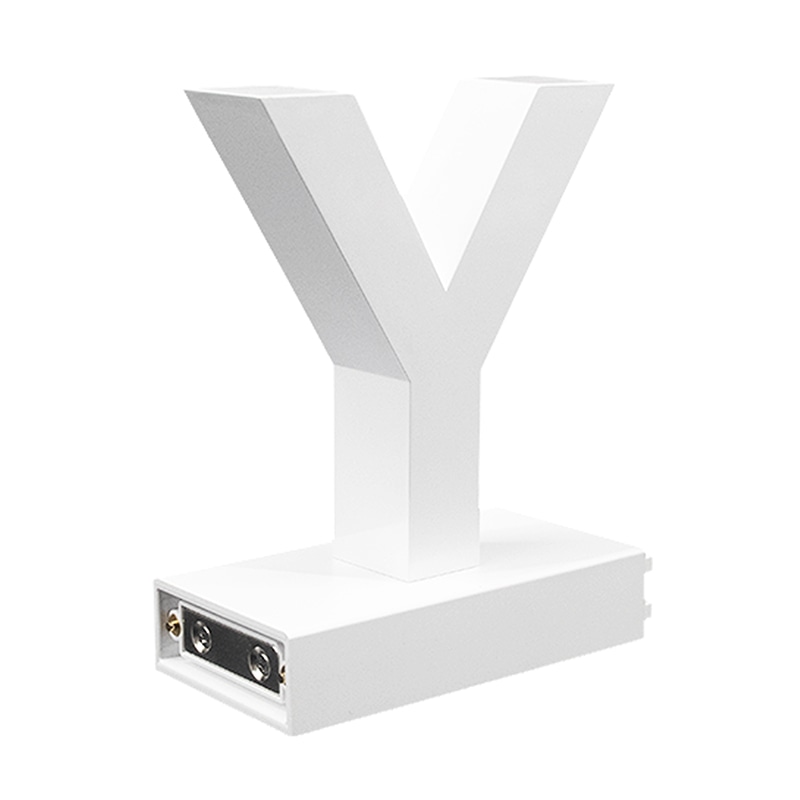 アクリサンデー LEDチャンネル文字 abcMIX マグネット式 H170mm 大文字 Y 1個(ご注文単位1個)【直送品】