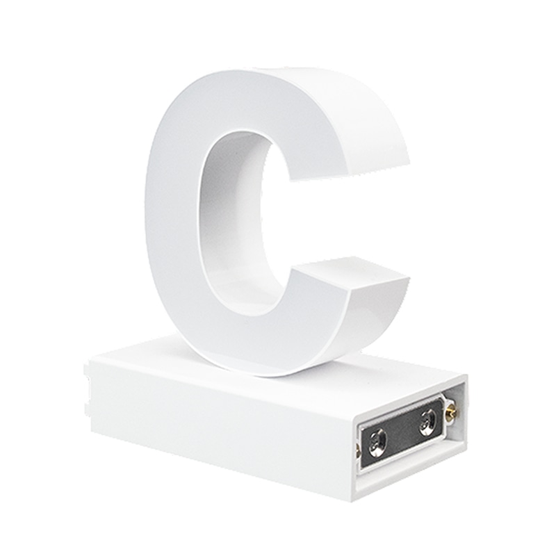 アクリサンデー LEDチャンネル文字 abcMIX マグネット式 H170mm 小文字 c 1個(ご注文単位1個)【直送品】