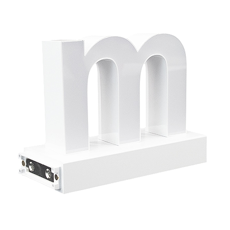 アクリサンデー LEDチャンネル文字 abcMIX マグネット式 H170mm 小文字 m 1個(ご注文単位1個)【直送品】