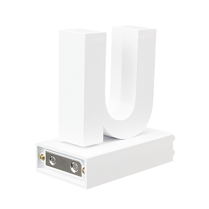 アクリサンデー LEDチャンネル文字 abcMIX マグネット式 H170mm 小文字 u 1個(ご注文単位1個)【直送品】