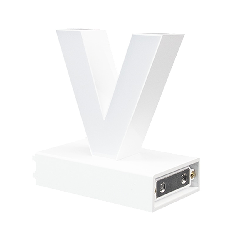 アクリサンデー LEDチャンネル文字 abcMIX マグネット式 H170mm 小文字 v 1個(ご注文単位1個)【直送品】