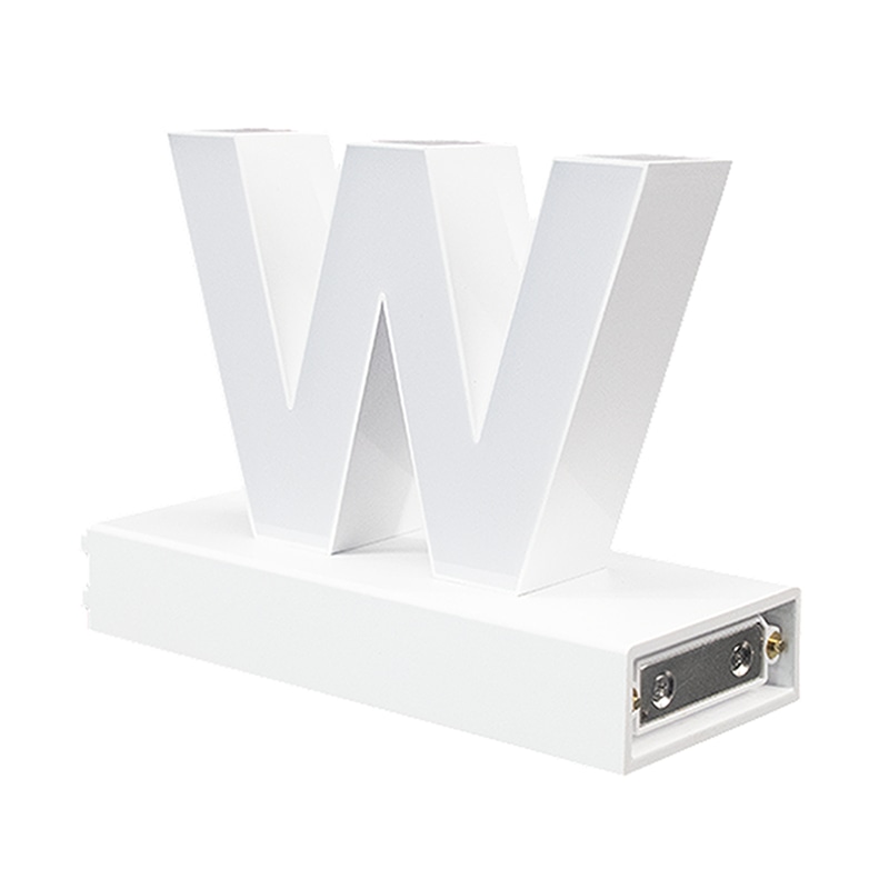 アクリサンデー LEDチャンネル文字 abcMIX マグネット式 H170mm 小文字 w 1個(ご注文単位1個)【直送品】