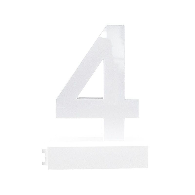アクリサンデー LEDチャンネル文字 abcMIX マグネット式 H170mm 数字 4 1個(ご注文単位1個)【直送品】