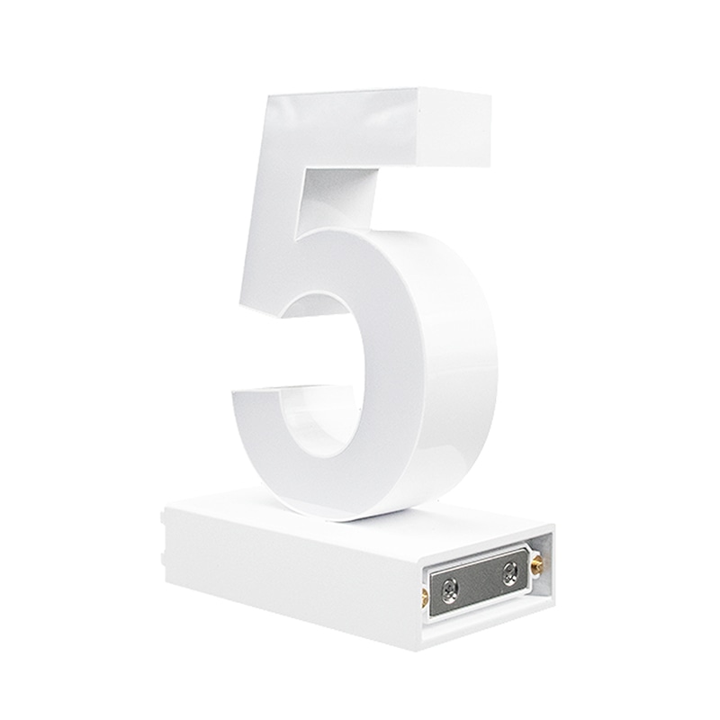 アクリサンデー LEDチャンネル文字 abcMIX マグネット式 H170mm 数字 5 1個(ご注文単位1個)【直送品】