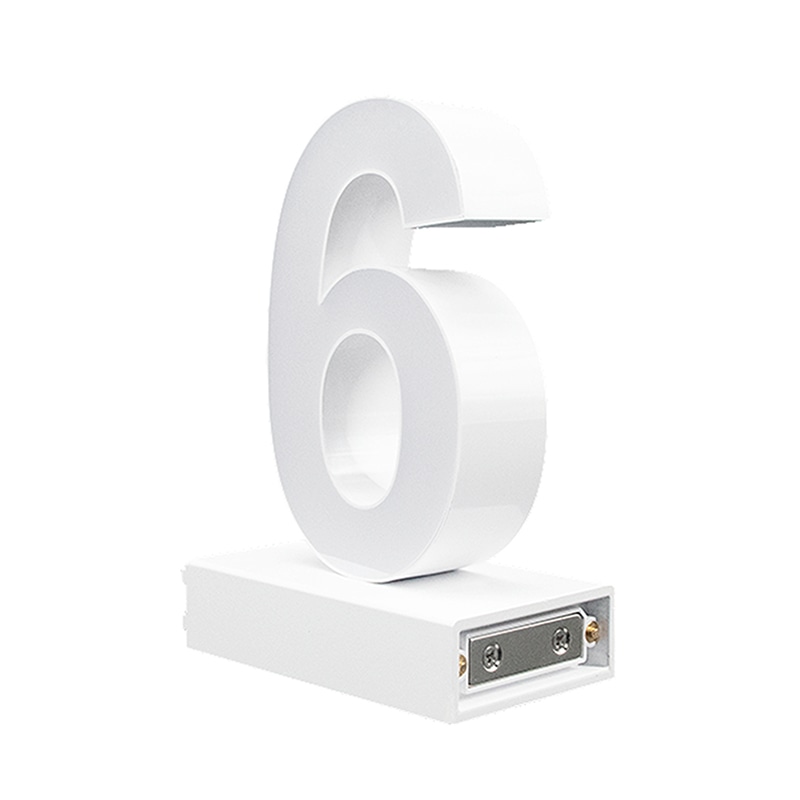 アクリサンデー LEDチャンネル文字 abcMIX マグネット式 H170mm 数字 6 1個(ご注文単位1個)【直送品】