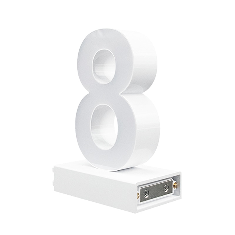 アクリサンデー LEDチャンネル文字 abcMIX マグネット式 H170mm 数字 8 1個(ご注文単位1個)【直送品】