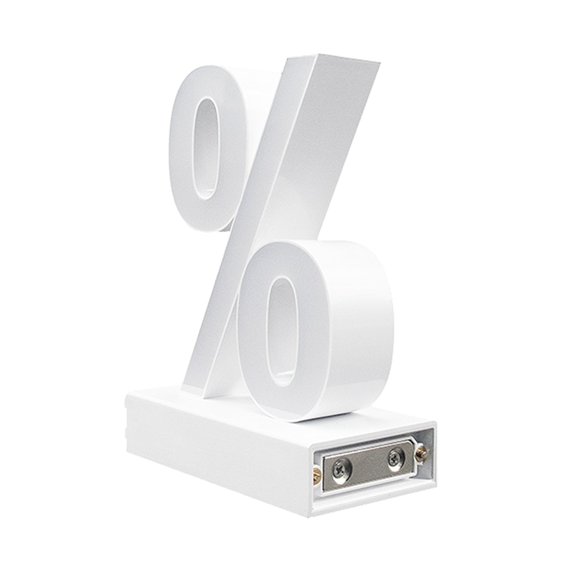 アクリサンデー LEDチャンネル文字 abcMIX マグネット式 H170mm 記号 % パーセント 1個(ご注文単位1個)【直送品】