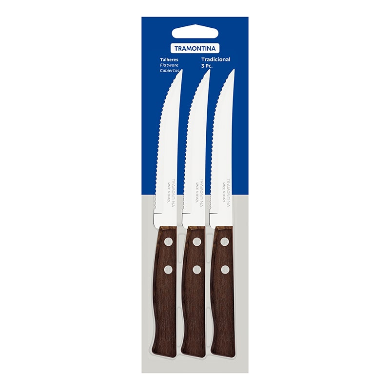 トラモンティーナ トラディショナル ステーキナイフ 3本セット ブリスターパック 22200305 1セット(ご注文単位1セット)【直送品】