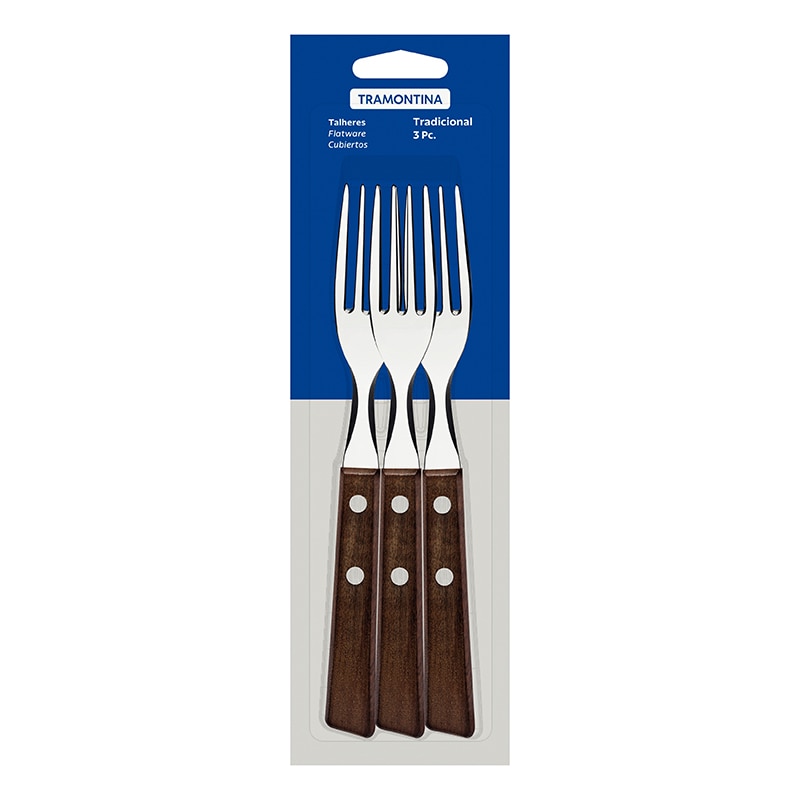 トラモンティーナ トラディショナル テーブルフォーク 3本セット ブリスターパック 22202300 1セット(ご注文単位1セット)【直送品】