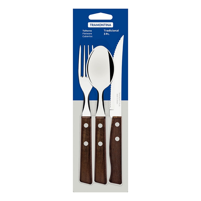 トラモンティーナ トラディショナル テーブルウェア 3本セット ブリスターパック 22299001 1セット(ご注文単位1セット)【直送品】