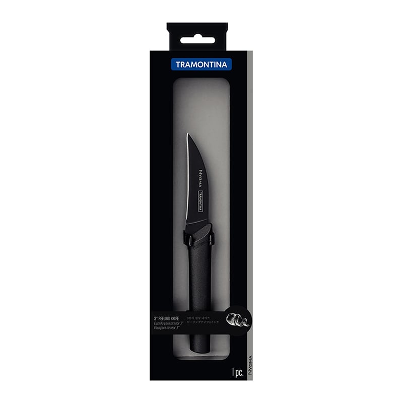 ノボダ トラモンティーナ ニグマ ブラック ピーリングナイフ 3インチ 23680/103 1個(ご注文単位1個)【直送品】