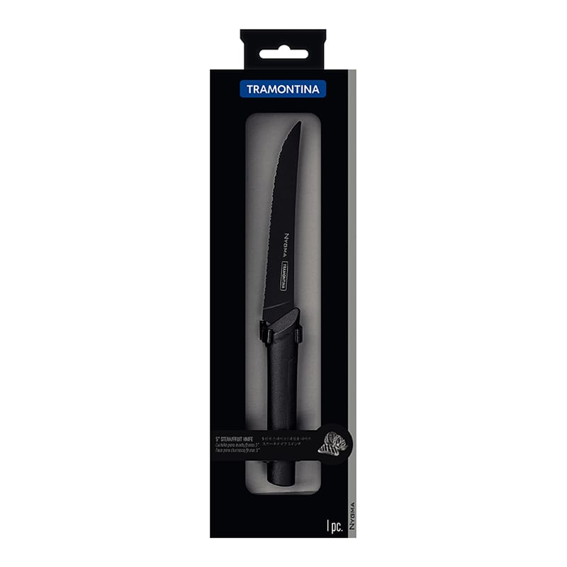 ノボダ トラモンティーナ ニグマ ブラック ステーキナイフ 5インチ 23681/105 1個(ご注文単位1個)【直送品】