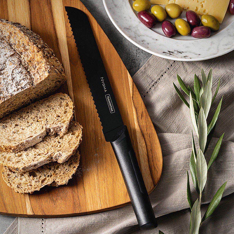 ノボダ トラモンティーナ ニグマ ブラック ブレッドナイフ 8インチ 23682/108 1個（ご注文単位1個）【直送品】