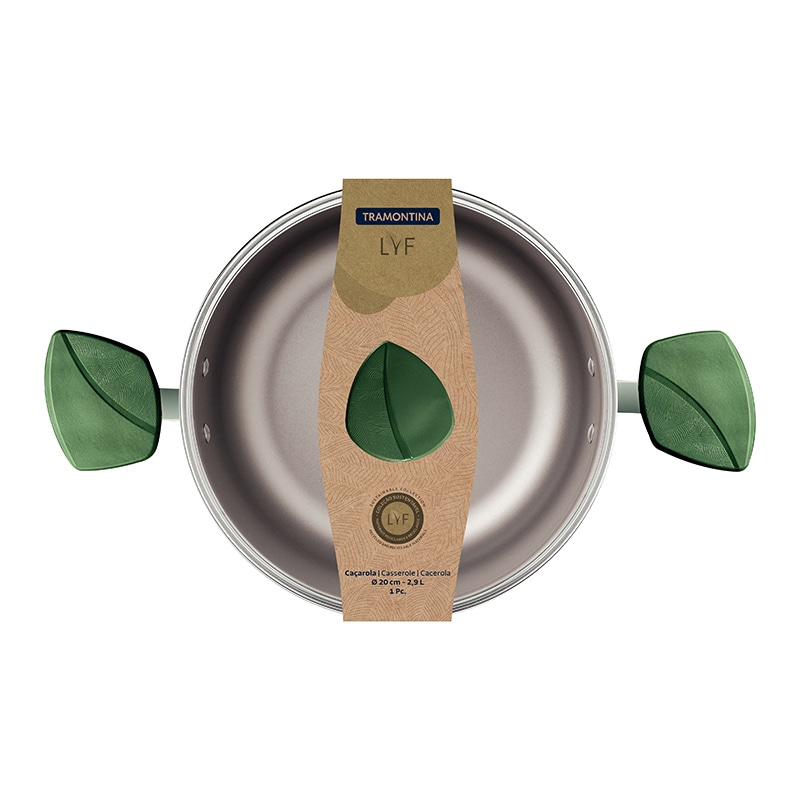 ノボダ トラモンティーナ リーフ 両手鍋 20cm 28318/220 1個(ご注文単位1個)【直送品】