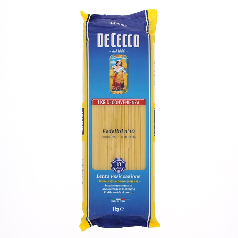 ディチェコ ディ・チェコ　No.10　パスタ　フェデリーニ 1kg 常温 1袋※軽（ご注文単位1袋）※注文上限数12まで【直送品】
