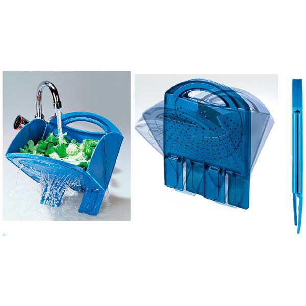 スコラ・トゥット（折りたたみ式水切り）ブルー   1個（ご注文単位1個）【直送品】