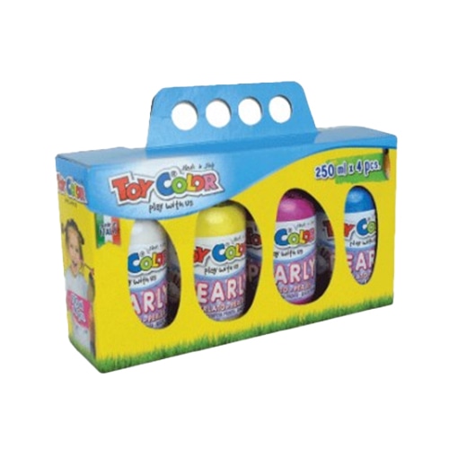 古藤工業 トイカラー 液体絵の具 4色パック パールカラー 250ml×4 1個（ご注文単位1個）【直送品】