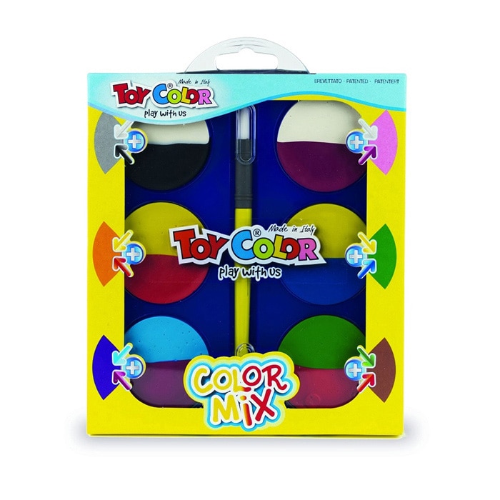 古藤工業 トイカラー 水彩絵の具 6色パック ミックスカラー 1個（ご注文単位1個）【直送品】