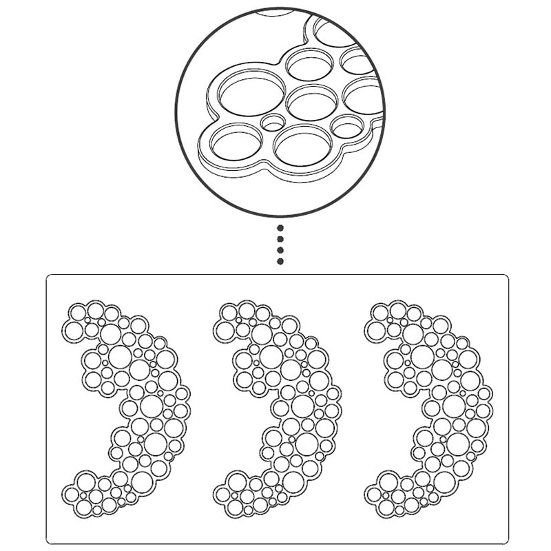 パボーニ シリコンモールド　パボデコアー サークルズ1　3個取 PR004 1枚（ご注文単位1枚）【直送品】